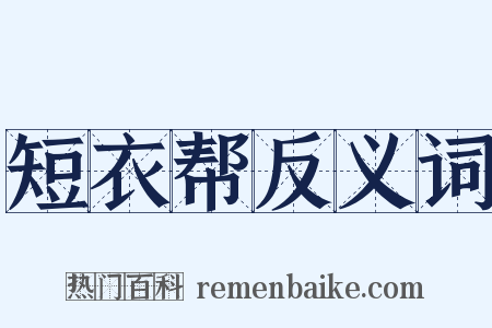 短衣帮反义词是什么意思的图片